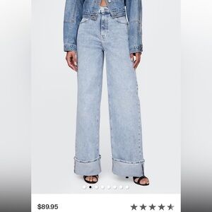 GAP high rise stride cuffed wide-leg